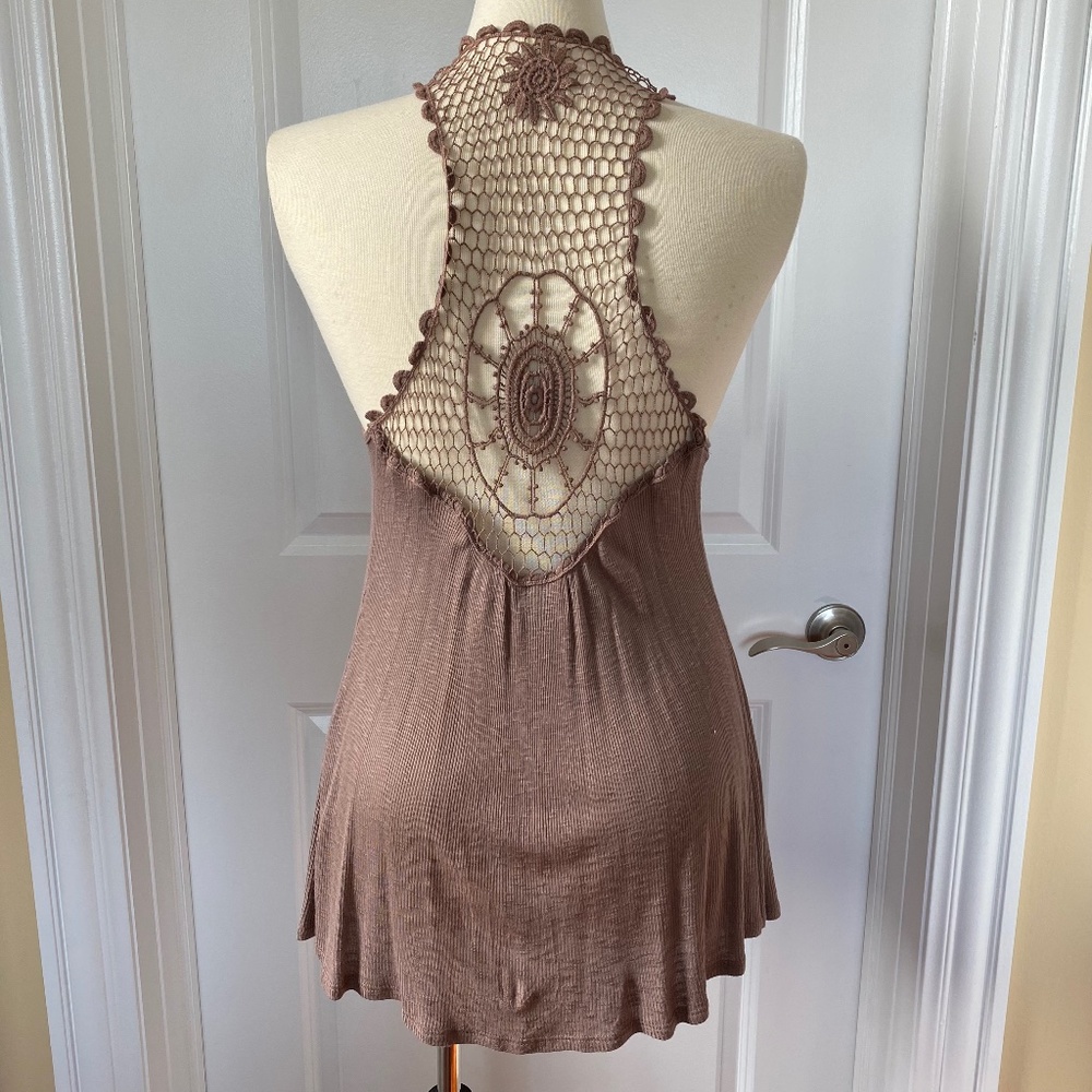 H.I.P. Tan Embroidered Vest Size S
